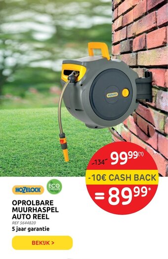 Brico Hozelock Oprolbare Muurhaspel Auto Reel aanbieding