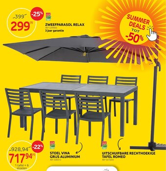 Brico Zweefparasol Relax aanbieding