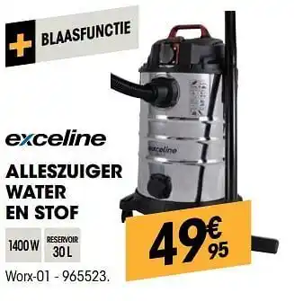 Electro Depot Exceline alleszuiger water en stof worx-01 - 965523 aanbieding