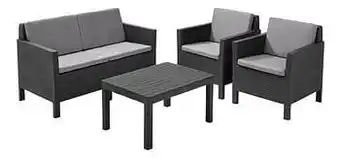 Dreamland Keter Allibert loungeset Chicago Graphite met tweezit aanbieding