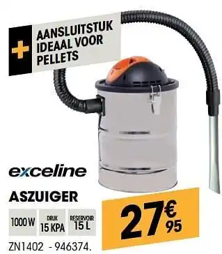 Electro Depot Exceline aszuiger zn1402 - 946374 aanbieding