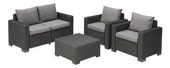 Dreamland Keter Allibert loungeset California Graphite met tweezit aanbieding