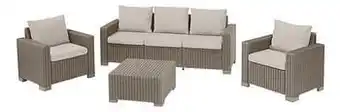 Dreamland Keter Allibert loungeset California Cappucino met driezit aanbieding