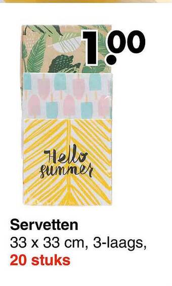 Wibra Servetten aanbieding