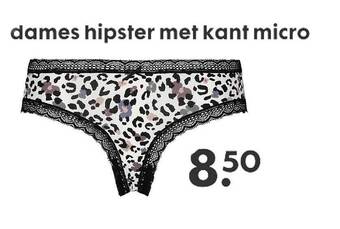 HEMA Dames Hipster Met Kant Micro aanbieding