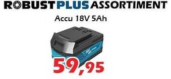 iTEK Robust plus assortiment accu 18v 5ah aanbieding