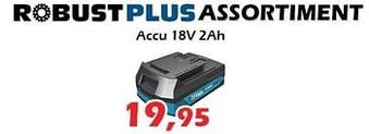 iTEK Robust plus assortiment accu 18v 2ah aanbieding
