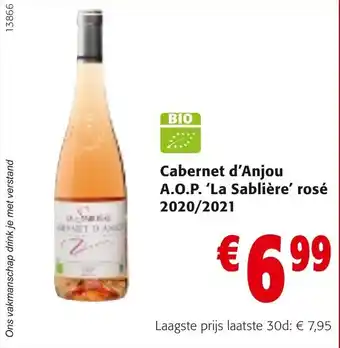 Colruyt Cabernet d'Anjou A.O.P. 'La Sabliere' rose 2020/2021 aanbieding