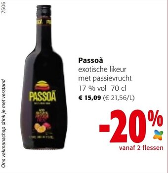 Colruyt Passoa exotische likeur aanbieding