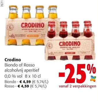 Colruyt Crodino Biondo of Rosso aanbieding