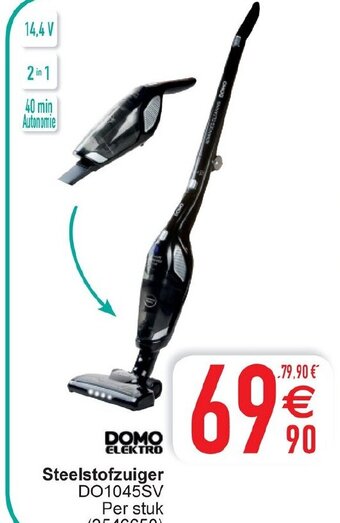 Cora Domo Elektro Steelstofzuiger aanbieding