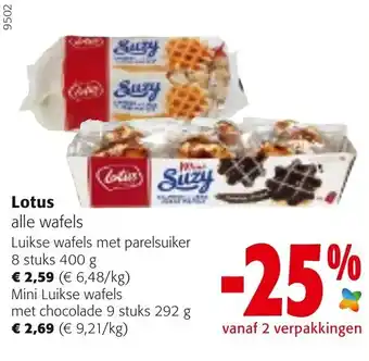 Colruyt Lotus Luikse wafels met parelsuiker, Mini Luikse wafels met chocolade aanbieding