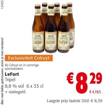 Colruyt LeFort Tripel aanbieding