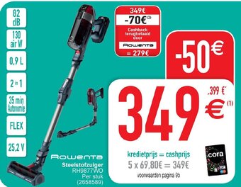 Cora Rowenta Steelstofzuiger aanbieding
