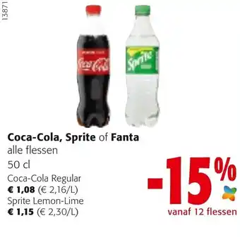 Colruyt Coca-Cola, Sprite of Fanta Coca-Cola Regular, Sprite Lemon-Lime aanbieding