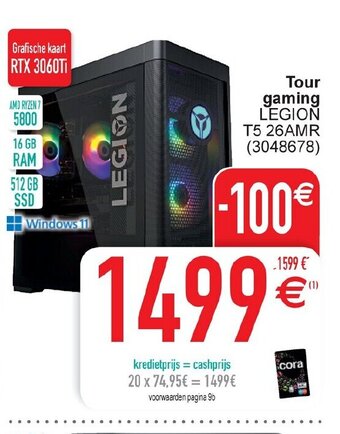 Cora Legion Tour Gaming T5 26AMR aanbieding