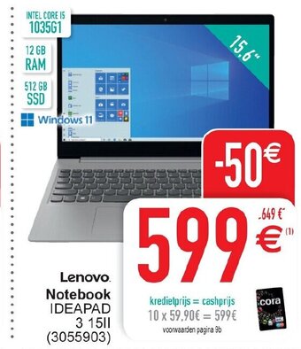 Cora Lenovo Notebook Ideapad aanbieding