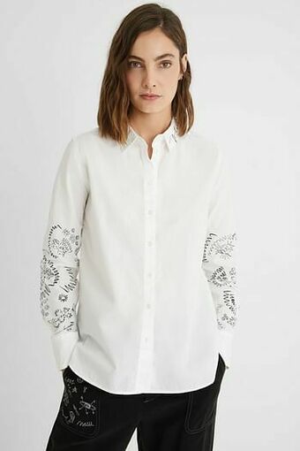 Desigual Regular fit katoenen overhemd - WHITE - L aanbieding