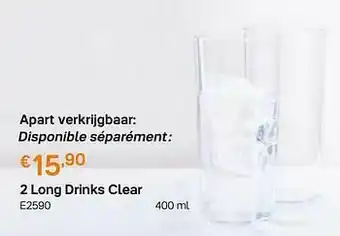 2 long drinks clear