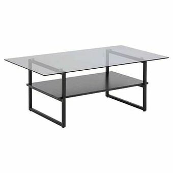 Leen Bakker Salontafel Kozani - zwart/marmerprint - 42x110x60 cm - Leen Bakker aanbieding