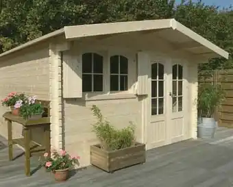 Brico Solid tuinhuis Rignitz hout 418x388cm aanbieding