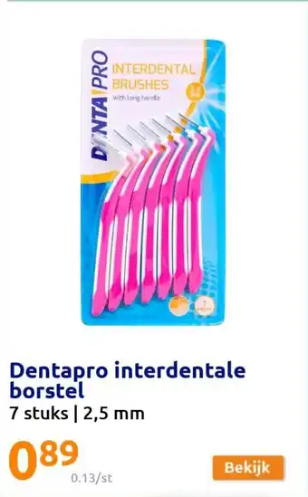 Action Dentapro interdentale borstel 7 stuks 2,5 mm aanbieding