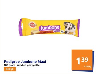 Action Pedigree Jumbone Maxi 180 gram aanbieding