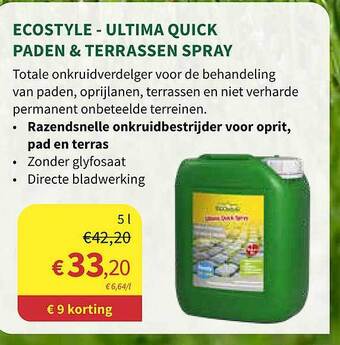 Ecostyle - Ultima Quick Paden & Terrassen Spray