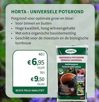 Horta Horta - Universele Potgrond aanbieding