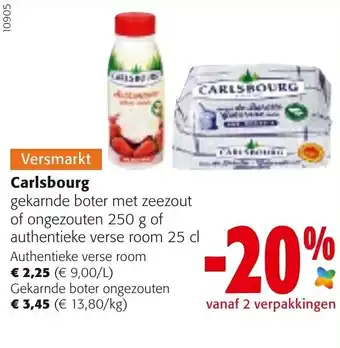 Carlsbourg Authentieke verse room, Gekarnde boter ongezouten