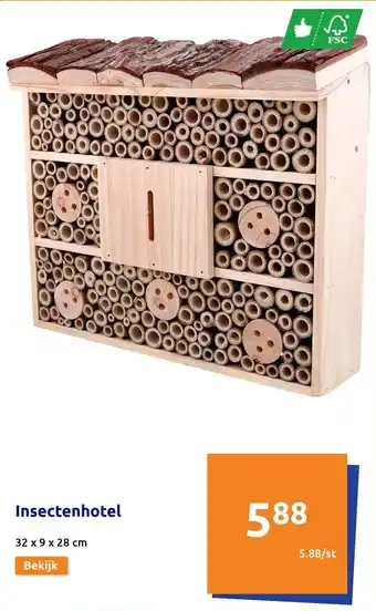 Action Insectenhotel 32 x 9 x 28 cm aanbieding