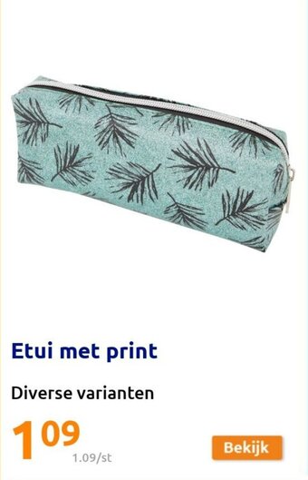Action Etui met print aanbieding