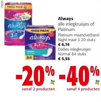 Colruyt Always aanbieding