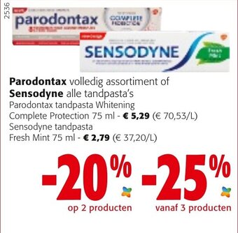 Colruyt Parodontax, Sensodyne aanbieding