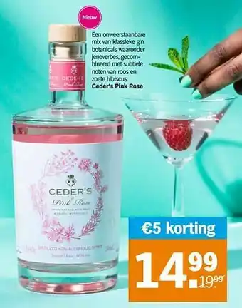 Albert Heijn Ceder`s pink rose aanbieding