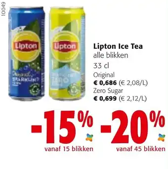 Colruyt Lipton Ice Tea Original, Zero Sugar aanbieding