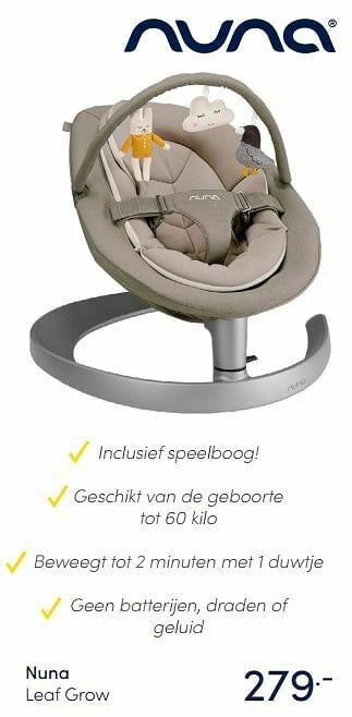 Baby & Tiener Nuna leaf grow aanbieding