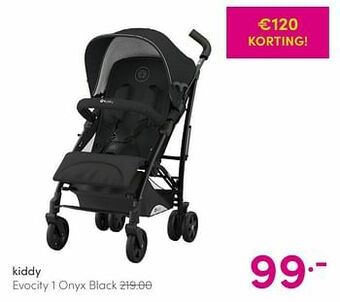 Baby & Tiener Kiddy evocity 1 onyx black aanbieding