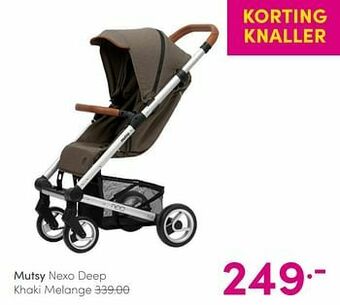 Baby & Tiener Mutsy nexo deep khaki melange aanbieding