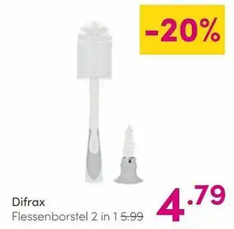 Baby & Tiener Difrax flessenborstel 2 in 1 aanbieding