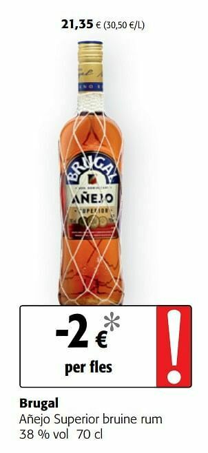 Colruyt Brugal añejo superior bruine rum aanbieding