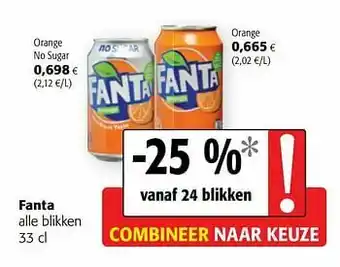 Colruyt Fanta alle blikken aanbieding