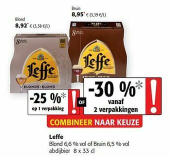 Colruyt Leffe blond of bruin abdijbier aanbieding