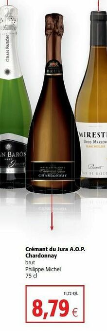 Colruyt Crémant du jura a.o.p. chardonnay brut philippe michel aanbieding