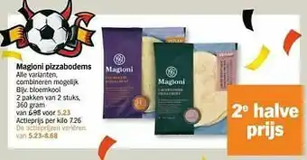 Albert Heijn Magioni pizzabodems bloemkool aanbieding