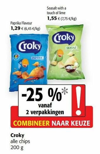 Colruyt Croky alle chips aanbieding