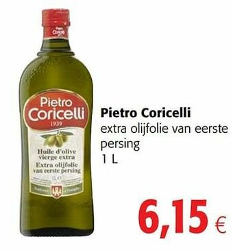 Colruyt Pietro coricelli extra olijfolie van eerste persing aanbieding