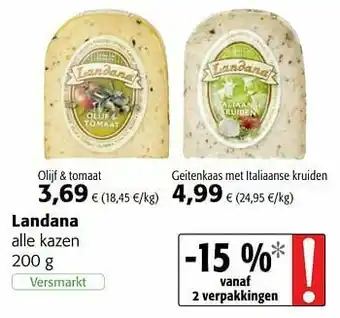 Colruyt Landana alle kazen aanbieding