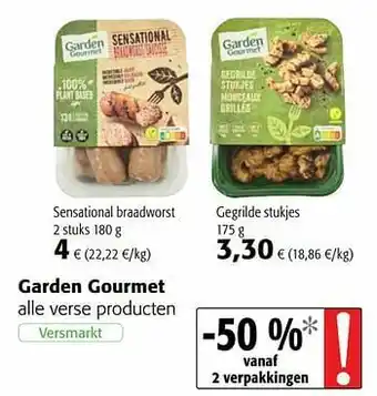 Colruyt Garden gourmet alle verse producten aanbieding