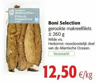 Colruyt Boni selection gerookte makreelfilets aanbieding